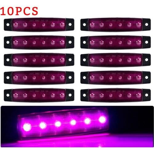 10PCS White Marine Boats LED Cabin Courtesy Lights Deck Stair Stern Transom Light ABS Plastic Case 6 LED Rock Light