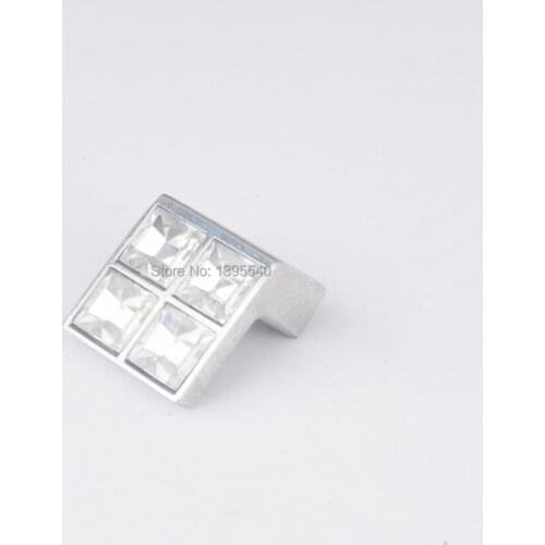New 10pcs 16mm Square Crystal Cabinet Drawer Handle Cabinet Kitchen Small Knob Closet Pull Shoesbox Handles Win Cabinet Pulls