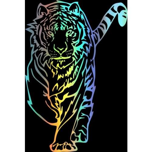 20x13.5cm Walking tiger Car Stickers and Decals for Auto Products Window Vinyl Car Sticker Car Accessories