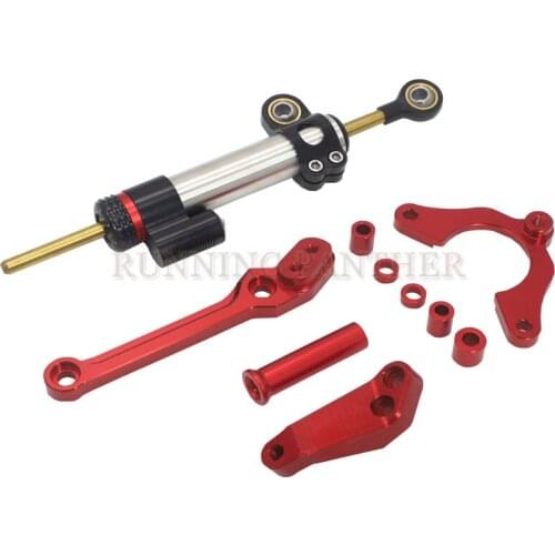 Aluminum Adjustable Motorcycles Steering Stabilize Damper Bracket Mount Kit For KAWASAKI Z900 2017 2018 2019