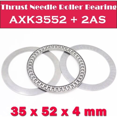 AXK3552 + 2AS Thrust Needle Roller Bearing With Two AS3552 Washers 35*52*4mm ( 10 Pcs) AXK1107 889107 NTB3552 Bearings