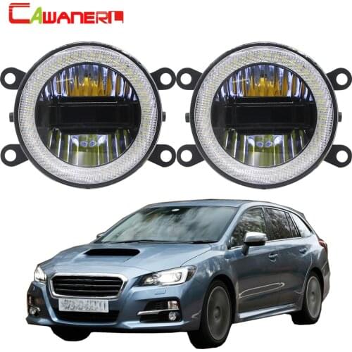 Cawanerl For Subaru Levorg 2014 2015 2016 2017 2018 Car LED Fog Light DRL Daytime Running Lamp Angel Eye 12V High Bright