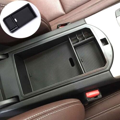 Black ABS Central Storage Box Glove Armrest Box Tray for BMW X3 f25 2011-2016/X4 f26 2014 2015 2016 Accessories Car Styling
