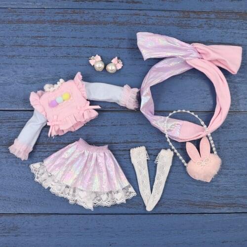 DBS Blyth doll outfits dress and headware shoulder bag for 1/6 30cm doll Azone BJD