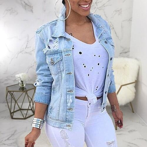 HYSECMAO Womens Denim Jackets