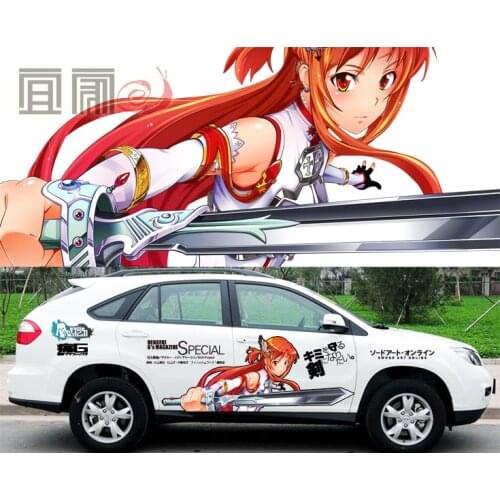 Custom Made Sword Art Online Car Whole Body Sticker Camouflage Vinyl Stickers For Cars 3D Car Decals Sport Emblem Drift Sticker