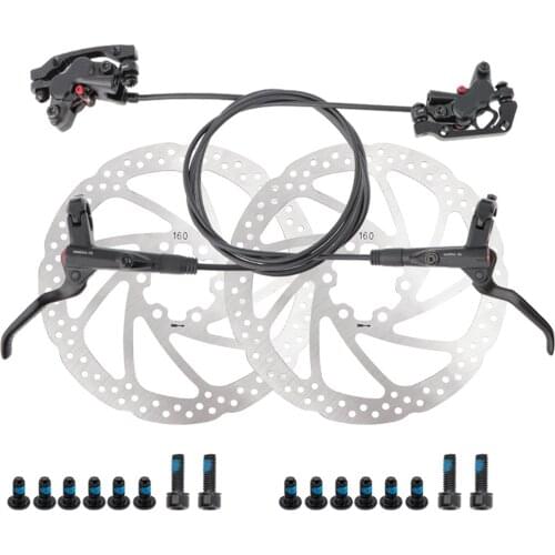 Bike Disc Brake Kit with Bolts Aluminum Front and Rear Caliper 160mm Rotor Freewheel for Road Bike Mountain Bike ASD88