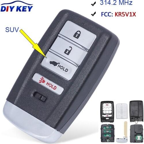 DIYKEY KR5V1X 315MHz PCF7953X ID47 Chip Smart Remote Key Fob for Acura MDX RDX ILX TLX 2014 2015 -2020 A2C32523200 A2C32523300