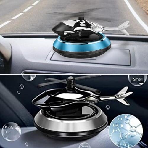 Fashionable Air Freshener, Solar Rotating Aromatherapy Helicopter, Car Perfume, Airplane Model Decoration, Solar Driven Fan