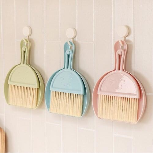 Mini Desktop Broom And Dustpan Set For Car Use Sweeping Bed Hair Trash Shovel Small Tool For Children