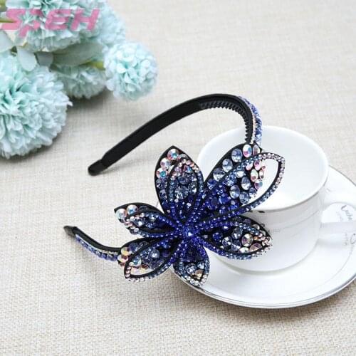 New fashion diamond Korea hairband elegant lady hairband imports Australian diamond hairband
