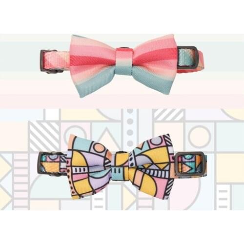 Cat small bell collar anti-lock safety collar small dog supplies bowknot pet supplies pet necklace collar