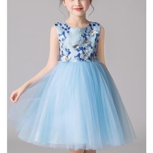Girls‘ Dress Costumes Wedding Party Clothes Flower Casual Gown Princess Summer Girls Frock Dress Childrens Elegant Dress 2805