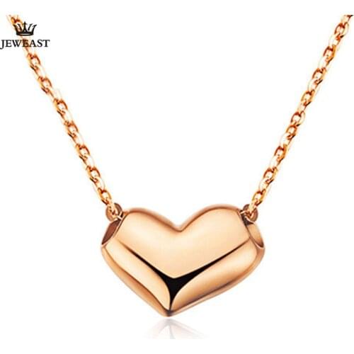 18K Pure Gold Pendant Real AU 750 Solid Gold Charm Nice Glossy Heart Upscale Trendy Classic Party Fine Jewelry Hot Sell New 2020
