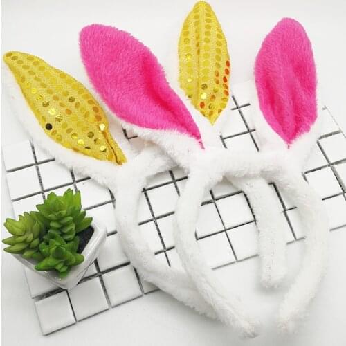 Children girls adult Bunny Ear Headband Set Black pink white blue Fancy Dress Costume Hen Party Rabbit ear hairbands headwear