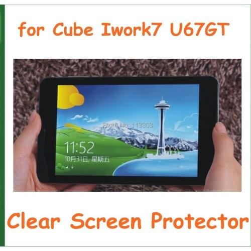 5pcs Transparent Screen Protector Protective Film for Cube Iwork7 U67GT Tablet PC 7" No Retail Package Size 187.6x108mm