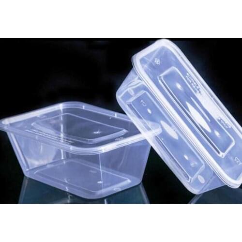 50pcs Transparent Fruit Carry Out Boxes Disposable Salad Meal Containers Food Storage Box Take Out Packing Box Lunch Box