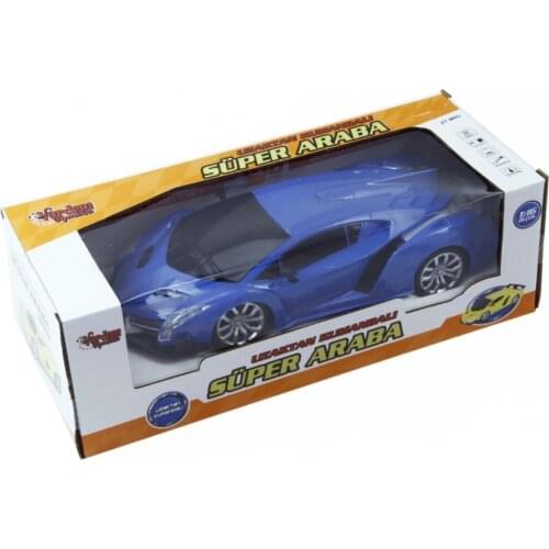 Remote Control 1/16 Scale Blue Lamborghini Car Illuminated Full Function High Speed with battery operated 4 Channels 27 Mhz Toys