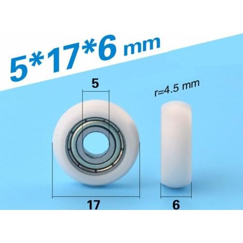 [R0517-6]Free Shipping 10PCS 695zz ball bearing inner 5mm round type small size ball bearing wheel pulley 5*17*6