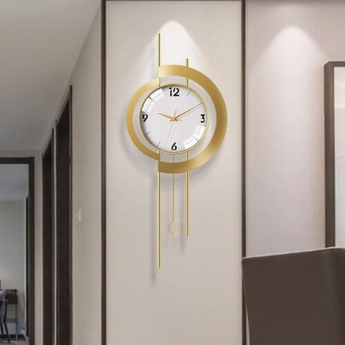 Luxury Large Wall Clock Art Creative Silent Metal Nordic Living Room Wall Clock Modern Design Reloj Pared Home Decor New DA60WC