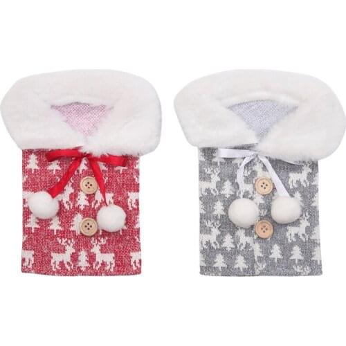 Christmas Red Wine Bottle Covers Bag Bottle Cover Sweater Wine Bags Christmas Decorations For Home