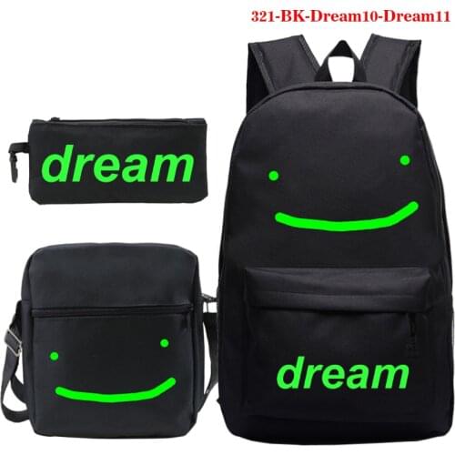 Dream Team Backpack 3pcs/set Cartoon Dream Smile Print Backpack for Boys Children School Bag Fashion Travel Backpack Men Bookbag