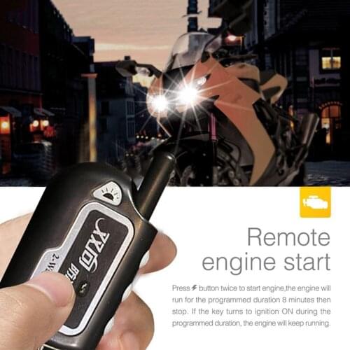 Remote Start Motorcycle 2 Way Alarm Control Electrical Keyless Engine Starter Vibration Siren Warning Adjust Alarm Sensitivity
