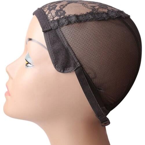 10PCS Black Lace Wig Caps For Making Wigs Hot Dome Cap For Wig Hair Net Hair Weaving Stretch Adjustable