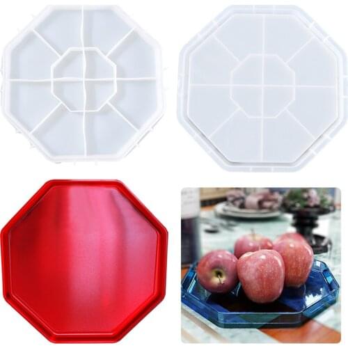 Silicone Mold Octagonal storage tray family decoration dish Fluid Artist Making Epoxy Resin Molds Art Supplies Home Accessory