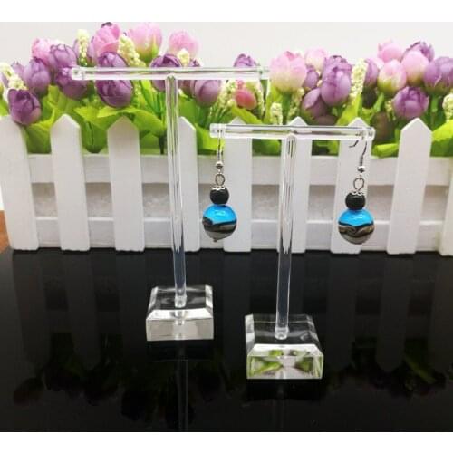 T type Acrylic Earrings Display Stand Jewelry Display Rack Bracelet Stand Mental Rack Frame5Set( 2pcs/Set )Free shipping