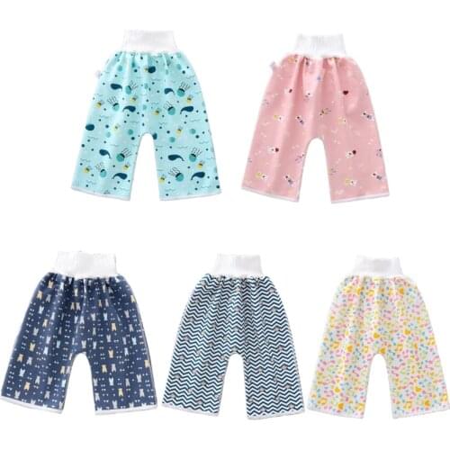 Comfy Child Diaper Skirt Shorts 2 in 1 Washable Cotton Potty Training Nappy Pant