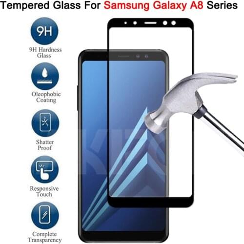99D Protective Glass On the For Samsung Galaxy A6 A8 J4 J6 Plus 2018 A5 A7 A9 J2 J8 2018 Tempered Glass Screen Protector Film
