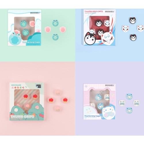 Frog Fox Game Cat Thumb Stick Grip Cap Joystick Protective Cover For Nintendo Switch NS Lite Joy-con Controller Thumbstick Case