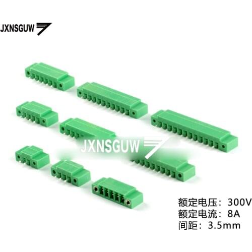 10PCS KF2EDGVM-3.5-2/3/4/5/6/7-12P/Straight needle socket With ears 3.5mm Terminal block PCB CONNECTOR PLUG-IN TEMINAL BLOCK