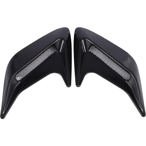 2Pcs Car Auto Side Vent Air Flow Mudguard Intake Sticker Universal Black