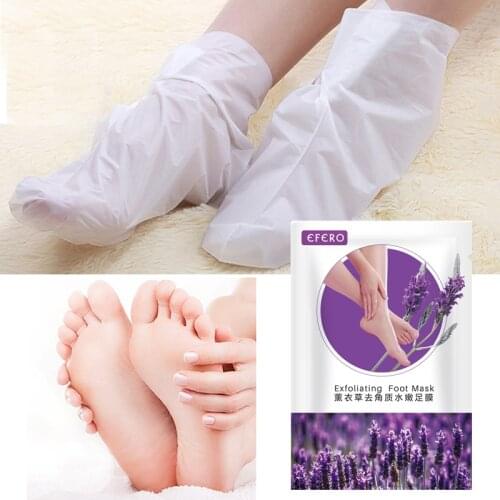 EFERO Foot Mask Peeling Renewal Mask Cuticles Heel For Remove Dead Skin Feet Cleaning Mask Socks for a Pedicure Socks 3Pair