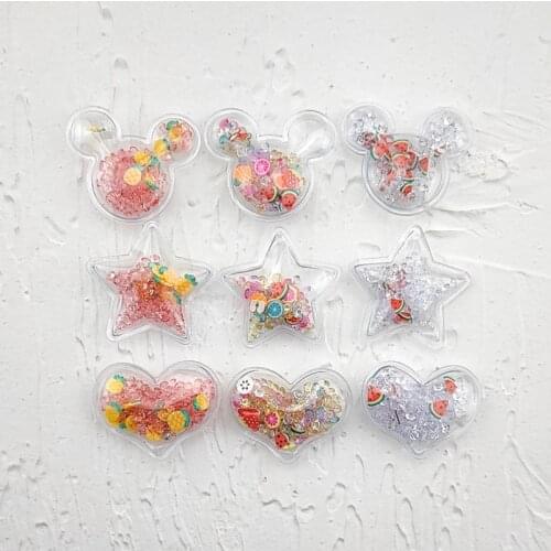 30pcs/lot Multi style Transparent crystal Flowing Patches Appliques for DIY Children Hair Clip Accessories