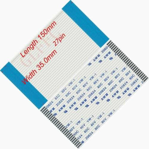 30pin 1.25pitch 150mm-1650mm A-type Flexible Flat Cable FFC awm 20624 ROHS for TTL LCD DVD Computer