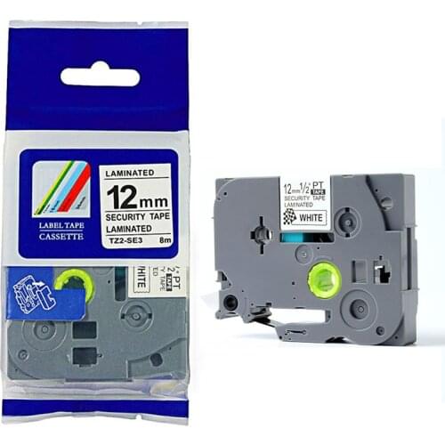5PK 12mm TZ-SE3 TZE-SE3 Security Label Tape Compatible Brother P-touch tz SE3 tze SE3 Label Maker Tape