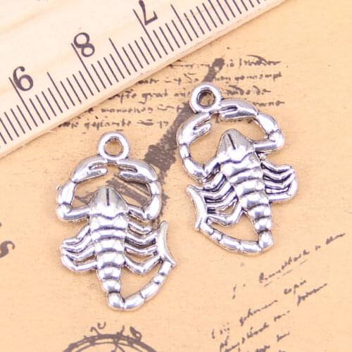 12pcs Charms scorpions 26x15mm Antique Pendants,Vintage Tibetan Silver Jewelry,DIY for bracelet necklace