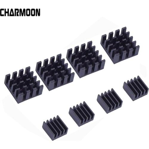 8pcs Aluminum Heatsink Heat sink Computer Cooler Radiator for Electronic Chip Heat dissipation Cooling Pads For raspberry pi 3