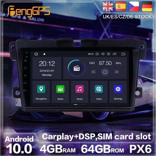 Android 10 PX6 GPS Navigation For Mazda CX7 CX-7 ER 2008-2015 Auto Radio Stereo Car CD DVD Multimedia Auto Player HeadUnit 2 DIN