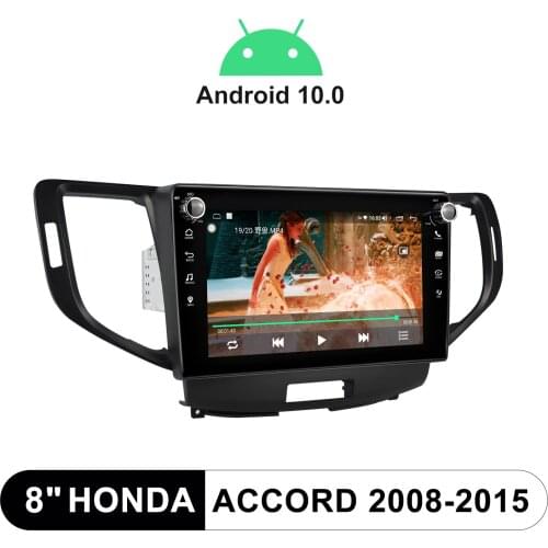 Android 10.0 Car Multimedia Player 8 Inch Head Unit Carplay With GPS And Rear Camera Fast Boot DSP For Honda Accord 2008-2015