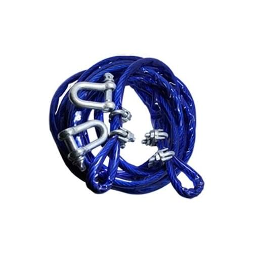 10T--12T 5M--9M towing rope with PVC cover tow shackle steel wire rope , boat part, marine hardware