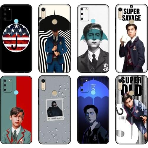 Black tpu Case For Huawei Honor 8a Prime 8s Prime 9 Lite honor 9A 9C 9X Premium 9x Pro 9S Case The Umbrella Academy Number 5