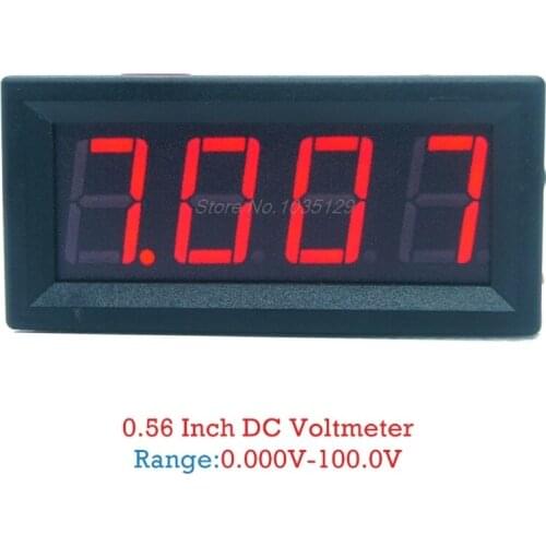 DC 0-99.99V (100V) 4-digits 0.56inch Digital Voltmeter 3Wire Voltage Panel Meter Whosale&DropShip