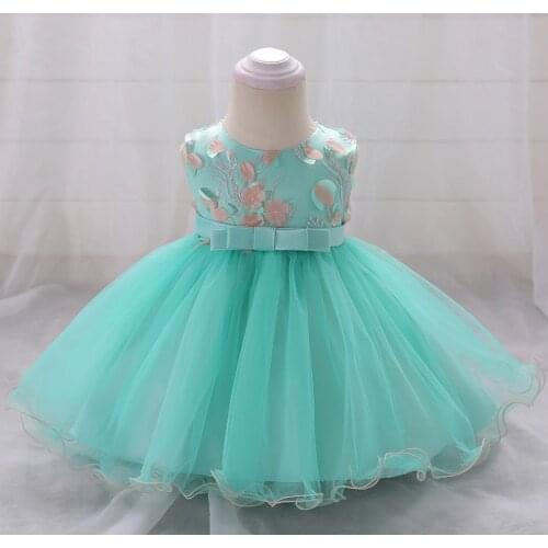 Evening Flower Baby Girls Dresses Princess Wedding Gown Dress for Girl Birthday Baptism Princess Party Dress 0-2 Years L1848XZ