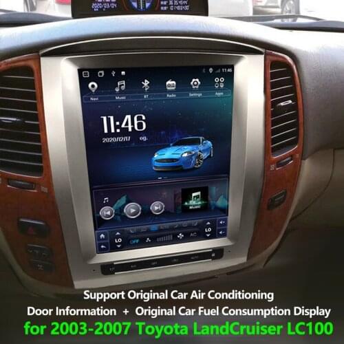 Tesla Screen Navigation CARPLAY Stereo For Toyota Landcruiser 100 Series Android 10 GPS Car Radio Multimedia Autoradio Head Unit
