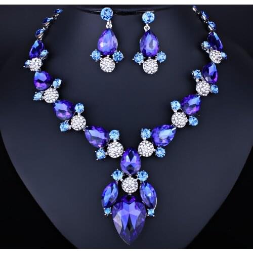 FARLENA New Gold Color Austrian Crystal African Beads Jewelry Set Necklace Earrings Wedding Bridal Jewelry Sets