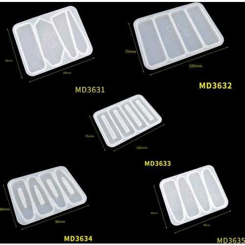 Hairpin Barrette Silicone Resin Mold Homemade Personality DIY Girl Temperament Geometric Epoxy Mold Hairpin Silicone Mold